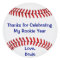 Round Baseball Baseball Stickers with YOUR TEXT