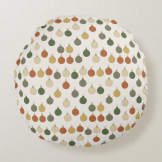 Round Baubles Pattern Round Pillow