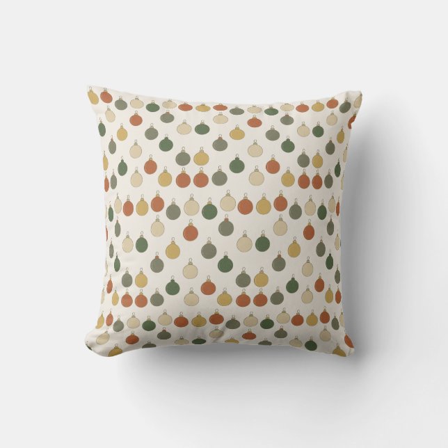 Round Baubles Pattern			 Throw Pillow (Front)