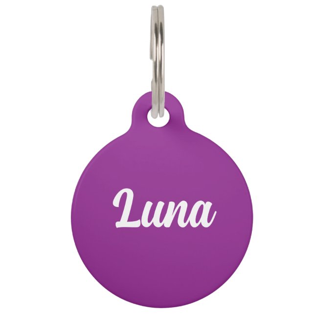 Round Beet Custom Pet Tag (Front)