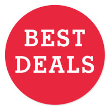 Round Best Deal Red and white