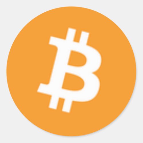 Round Bitcoin Sticker