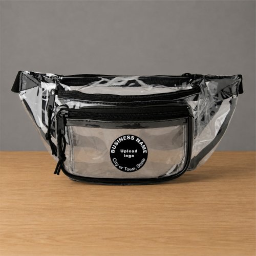 Round Black Business Brand | Clear Fanny Pack