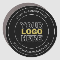 Round Black Custom Business Logo Branded