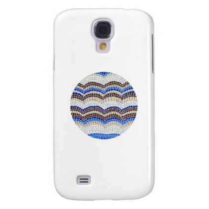 Round Blue Mosaic Samsung Galaxy S4 Case
