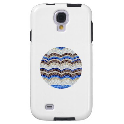 Round Blue Mosaic Samsung Galaxy S4 Case