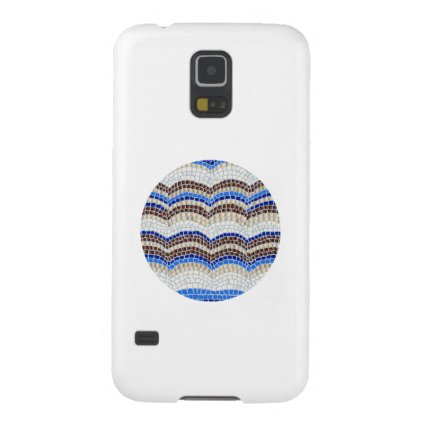 Round Blue Mosaic Samsung Galaxy S5 Case