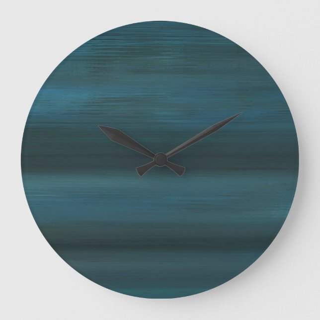 Round Blue Rain Abstract Wall Clock (Front)