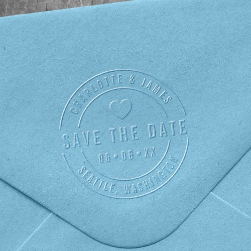 Round Bold Heart Save the Date Embosser