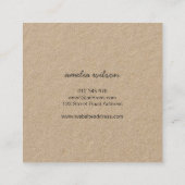 Round Border Bold Handmade With Love Heart Square Business Card (Back)