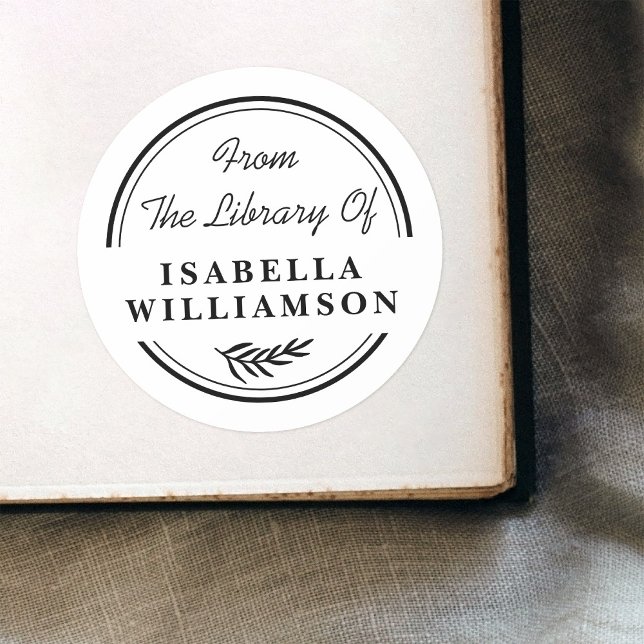 Round Botanical From The Library of Bookplate (Creator Uploaded)