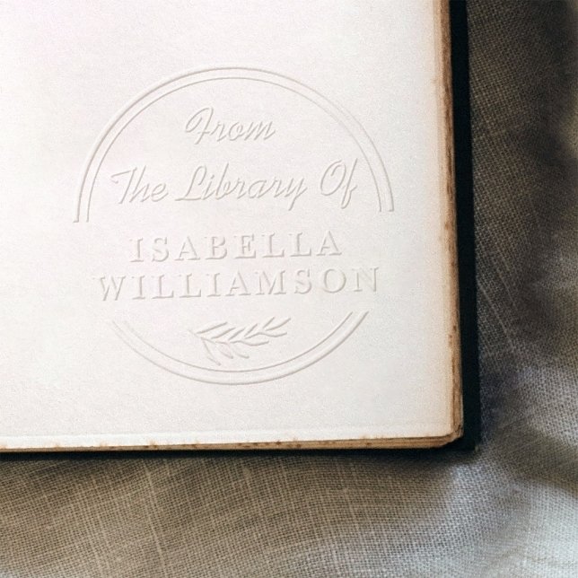 Round Botanical From The Library of Bookplate Embosser (Creator Uploaded)