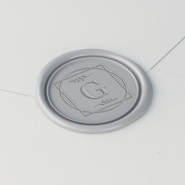 Round Botanical Monogram Wax Seal Sticker (Creator Uploaded)