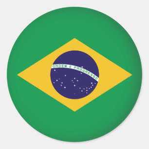 Round Brazil Classic Round Sticker