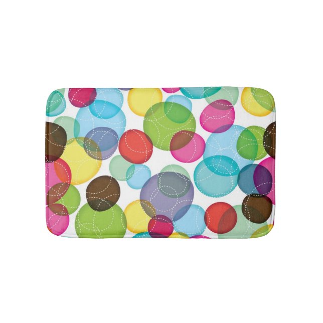 Round bubbles kids pattern 2 bathroom mat (Front)