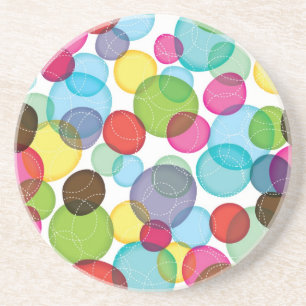 Round bubbles kids pattern 2 coaster