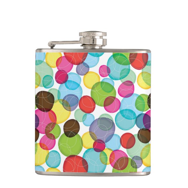 Round bubbles kids pattern 2 flask (Front)