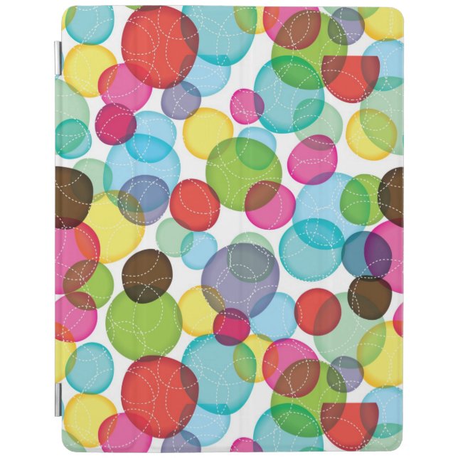 Round bubbles kids pattern 2 iPad smart cover (Front)