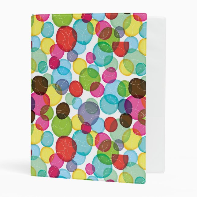 Round bubbles kids pattern 2 mini binder (Front/Inside)