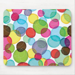 Round bubbles kids pattern 2 mouse pad