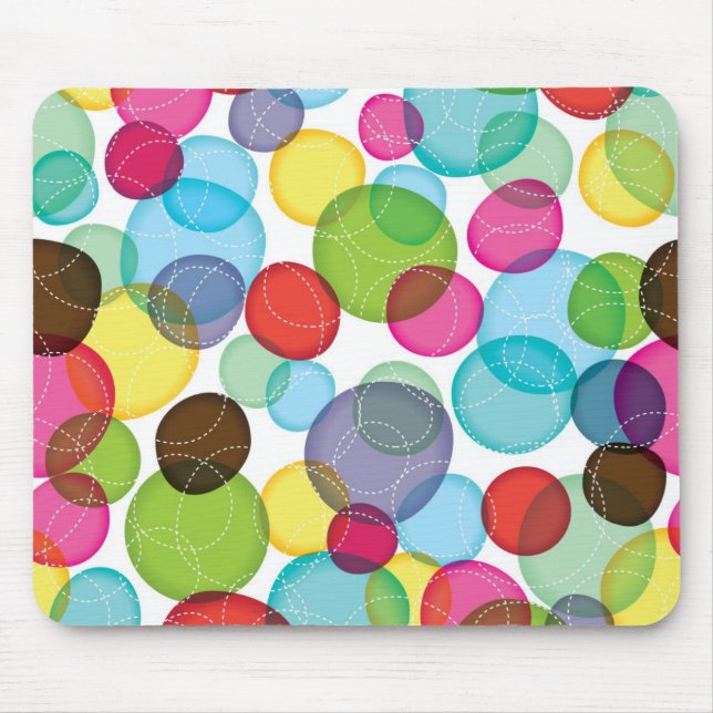 Round bubbles kids pattern 2 mouse pad (Front)