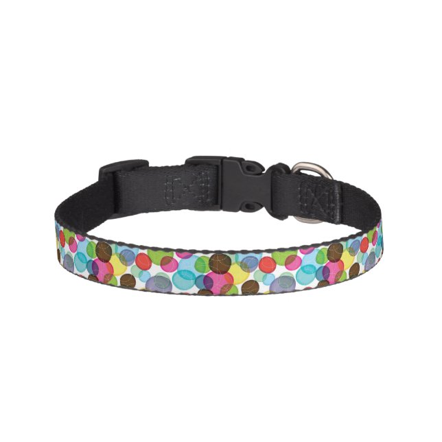 Round bubbles kids pattern 2 pet collar (Front)