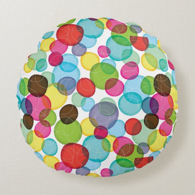 Round bubbles kids pattern 2 pillow (Front)