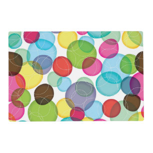 Round bubbles kids pattern 2 placemat