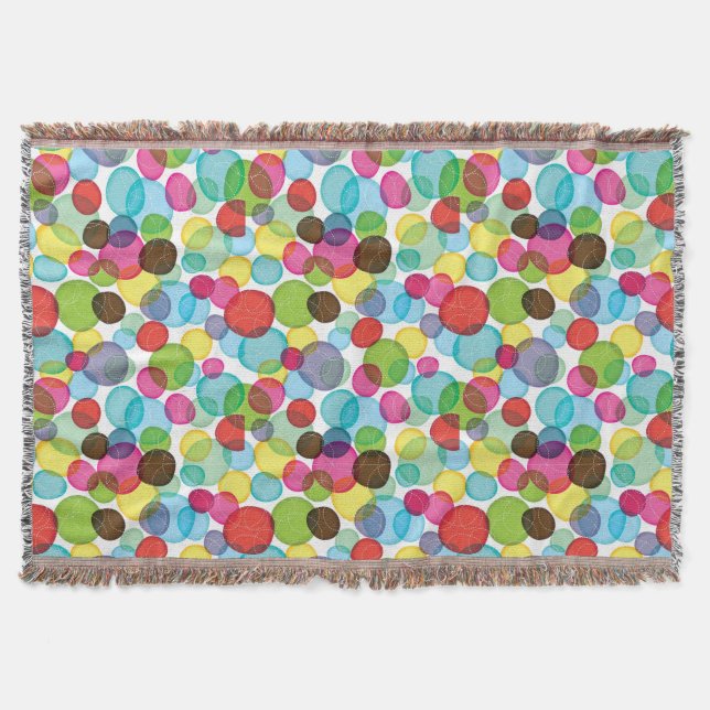 Round bubbles kids pattern 2 throw blanket (Front)