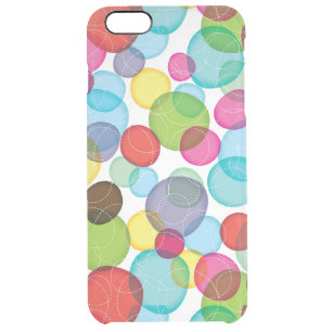 Round bubbles kids pattern 2 clear iPhone 6 plus case