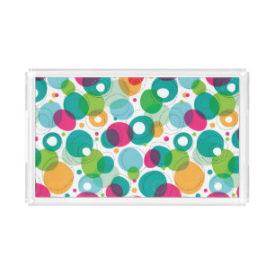 Round bubbles kids pattern acrylic tray