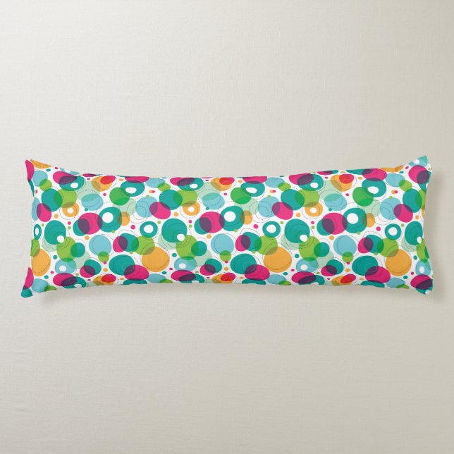 Round bubbles kids pattern body pillow (Front)