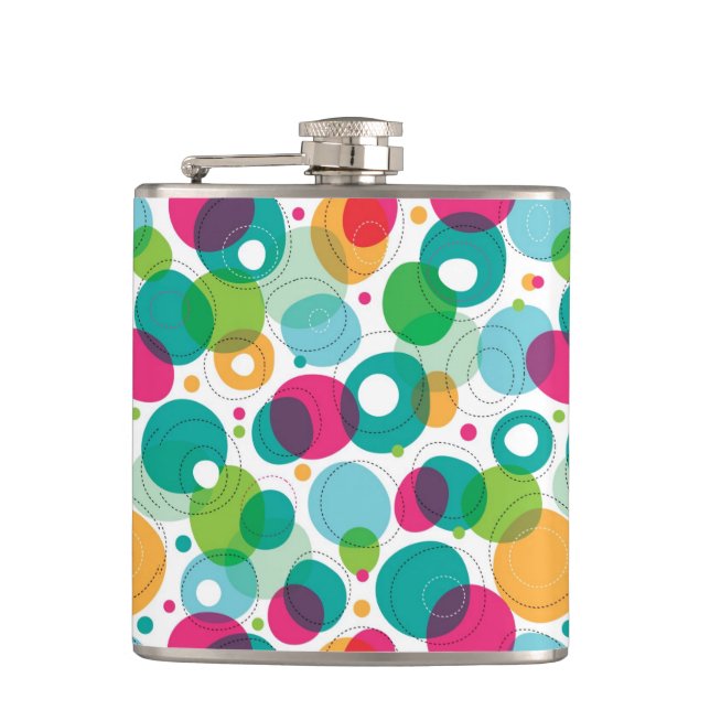Round bubbles kids pattern flask (Front)