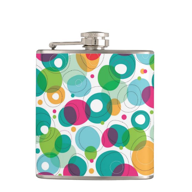 Round bubbles kids pattern flask (Front)