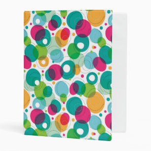 Round bubbles kids pattern mini binder