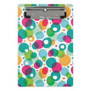Round bubbles kids pattern mini clipboard