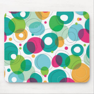 Round bubbles kids pattern mouse pad