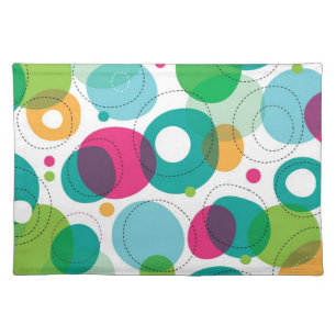 Round bubbles kids pattern placemat