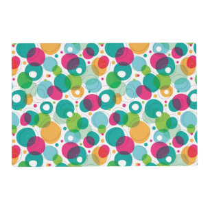 Round bubbles kids pattern placemat