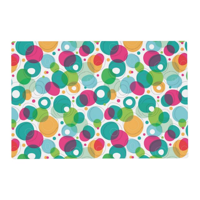 Round bubbles kids pattern placemat (Front)