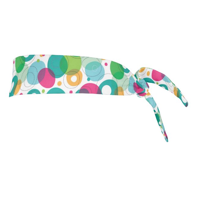 Round bubbles kids pattern tie headband (Rotate 90)