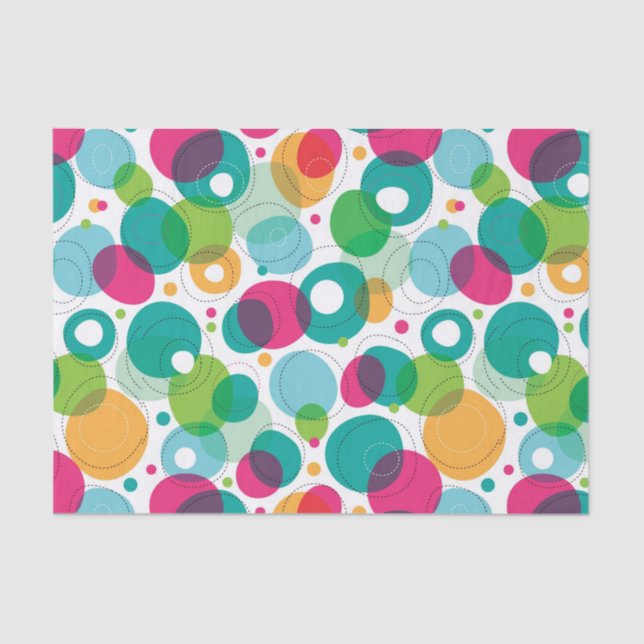 Round bubbles kids pattern tissue paper (Front)