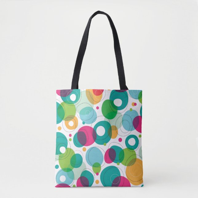 Round bubbles kids pattern tote bag (Front)