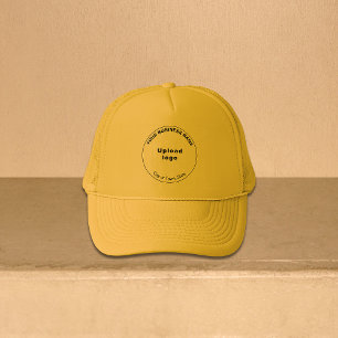 Round Business Brand on Yellow Trucker Hat