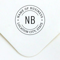 Round Business Initials Monogram Branded