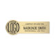 Round Business Logo Gold Color Plastic Employee