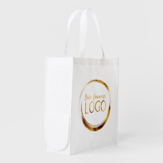 Round Business Logo Promo Grocery Bag