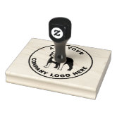 Create Your Own Modern Round Custom Business Logo Rubber Stamp