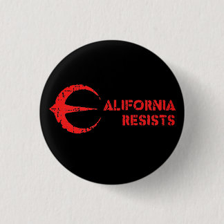 Round Button, Large, 3 Inch California Resists Button