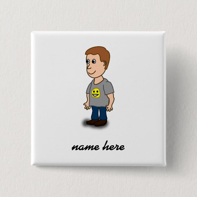 Round button - male - personalizable (Front)